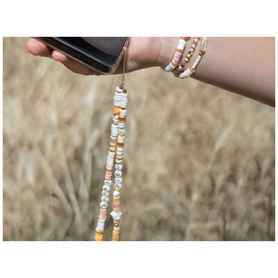 Lot De 2 Bracelets En Perles Pour Téléphone Avec Breloques En